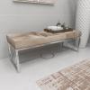 imageDeco 79 Contemporary Stainless Steel Bench CONVENIENTLY SIZED Gray