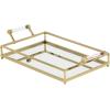 imageDeco 79 CosmoLiving by Cosmopolitan Metal Mirrored Tray with Acrylic Handles 22quot x 12quot x 5quot Gold