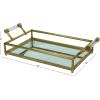 imageDeco 79 CosmoLiving by Cosmopolitan Metal Mirrored Tray with Acrylic Handles 22quot x 12quot x 5quot Gold