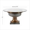 imageDeco 79 Couch Living Reception Room Cocktail Tea Farmhouse Tempered Glass Coffee Table 30quot L x 30quot W x 19quot H Grey