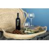 imageDeco 79 Dried Plant Handmade Tray with Metal Rim Set of 2 27quot 26quotW BrownBrown