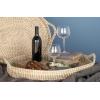 imageDeco 79 Dried Plant Handmade Tray with Metal Rim Set of 2 27quot 26quotW BrownBrown