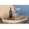 imageDeco 79 Dried Plant Handmade Tray with Metal Rim Set of 2 27quot 26quotW BrownBrown