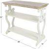imageDeco 79 Farmhouse Wood Console Table or Living Room Entry Way Hallway 38quot x 15quot x 32quot WhiteBrown