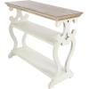 imageDeco 79 Farmhouse Wood Console Table or Living Room Entry Way Hallway 38quot x 15quot x 32quot WhiteBrown