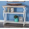 imageDeco 79 Farmhouse Wood Console Table or Living Room Entry Way Hallway 38quot x 15quot x 32quot WhiteBrown