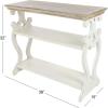 imageDeco 79 Farmhouse Wood Console Table or Living Room Entry Way Hallway 38quot x 15quot x 32quot WhiteBrown
