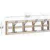 imageDeco 79 Farmhouse Wood Solid Wall Hook 26quot x 3quot x 7quot Brown
