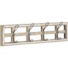 imageDeco 79 Farmhouse Wood Solid Wall Hook 26quot x 3quot x 7quot Brown