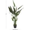 imageDeco 79 Faux Foliage Bird of Paradise Artificial Plant with Black Fluted Pot 21quot x 21quot x 61quot Green21 x 21 x 61