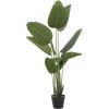 imageDeco 79 Faux Foliage Bird of Paradise Artificial Plant with Black Fluted Pot 21quot x 21quot x 61quot Green4ft 9in