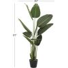 imageDeco 79 Faux Foliage Bird of Paradise Artificial Plant with Black Fluted Pot 21quot x 21quot x 61quot Green4ft 9in