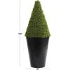 imageDeco 79 Faux Foliage Date Palm Artificial Plant with White Fiberglass Pot 20quot x 21quot x 42quot GreenBlack