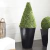 imageDeco 79 Faux Foliage Date Palm Artificial Plant with White Fiberglass Pot 20quot x 21quot x 42quot GreenBlack