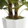 imageDeco 79 Faux Foliage Date Palm Artificial Plant with White Fiberglass Pot 20quot x 21quot x 42quot GreenGreen