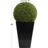 imageDeco 79 Faux Foliage Date Palm Artificial Plant with White Fiberglass Pot 20quot x 21quot x 42quot GreenGreen