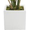 imageDeco 79 Faux Foliage Date Palm Artificial Plant with White Fiberglass Pot 20quot x 21quot x 42quot GreenGreen
