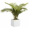 imageDeco 79 Faux Foliage Date Palm Artificial Plant with White Fiberglass Pot 20quot x 21quot x 42quot GreenGreen