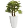 imageDeco 79 Faux Foliage Date Palm Artificial Plant with White Fiberglass Pot 20quot x 21quot x 42quot GreenGreen