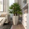 imageDeco 79 Faux Foliage Date Palm Artificial Plant with White Fiberglass Pot 20quot x 21quot x 42quot GreenGreen