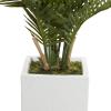 imageDeco 79 Faux Foliage Date Palm Artificial Plant with White Fiberglass Pot 20quot x 21quot x 42quot GreenGreen