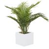 imageDeco 79 Faux Foliage Date Palm Artificial Plant with White Fiberglass Pot 20quot x 21quot x 42quot GreenGreen