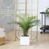 imageDeco 79 Faux Foliage Date Palm Artificial Plant with White Fiberglass Pot 20quot x 21quot x 42quot GreenGreen