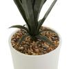 imageDeco 79 Faux Foliage Dracaena Artificial Plant with Realistic Leaves and White Ceramic Pot 19quot x 19quot x 49quot Green