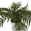 imageDeco 79 Faux Foliage Fern Artificial Plant with Realistic Leaves and Fluted Porcelain Pot 19quot x 23quot x 14quot Green