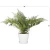 imageDeco 79 Faux Foliage Fern Artificial Plant with Realistic Leaves and Fluted Porcelain Pot 19quot x 23quot x 14quot Green