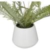 imageDeco 79 Faux Foliage Fern Artificial Plant with Realistic Leaves and White Ceramic Pot 19quot x 12quot x 14quot Green