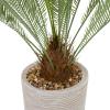 imageDeco 79 Faux Foliage Sago Palm Artificial Plant with Realistic Leaves and Beige Ceramic Pot 38quot x 28quot x 45quot Green
