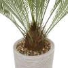 imageDeco 79 Faux Foliage Sago Palm Artificial Plant with Realistic Leaves and Beige Ceramic Pot 38quot x 28quot x 45quot Green