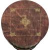 imageDeco 79 Faux Leather Room Cabinet Circular Storage 2 Door Storage Cabinet with Stacked Book Design and Scroll Details Accent Cabinet 18quot x 18quot x 28quot RedAccent Cabinet 18 x 18 x 28