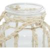 imageDeco 79 Glass Decorative Candle Lantern with Rope Handle 6quot x 6quot x 6quot Clear6 X 6 X 6