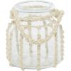 imageDeco 79 Glass Decorative Candle Lantern with Rope Handle 6quot x 6quot x 6quot Clear6 X 6 X 6