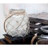 imageDeco 79 Glass Handmade Indoor Outdoor Candle Lantern Decorative Lantern Candle Holder with Hanging Rope Lantern 7quot x 7quot x 8quot BrownBrown