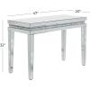 imageDeco 79 Glass Mirrored Console Table with Crystal Studded Embellishments 47quot x 20quot x 32quot Silver
