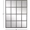 imageDeco 79 Glass Room Wall Mirror Window Pane Inspired Entryway Mirror Wall Mounted Mirror 35quot x 1quot x 45quot BlackBlack
