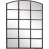 imageDeco 79 Glass Room Wall Mirror Window Pane Inspired Entryway Mirror Wall Mounted Mirror 35quot x 1quot x 45quot BlackBlack
