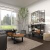imageDeco 79 Glass Room Wall Mirror Window Pane Inspired Entryway Mirror Wall Mounted Mirror 35quot x 1quot x 45quot BlackBlack