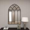 imageDeco 79 Glass Room Wall Mirror Window Pane Inspired Entryway Mirror Wall Mounted Mirror 35quot x 1quot x 45quot BlackBlack