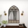 imageDeco 79 Glass Room Wall Mirror Window Pane Inspired Entryway Mirror Wall Mounted Mirror 35quot x 1quot x 45quot BlackBlack