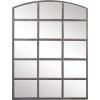 imageDeco 79 Glass Room Wall Mirror Window Pane Inspired Entryway Mirror Wall Mounted Mirror 35quot x 1quot x 45quot BlackBlack