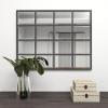 imageDeco 79 Glass Room Wall Mirror Window Pane Inspired Entryway Mirror Wall Mounted Mirror 35quot x 1quot x 45quot BlackBlack