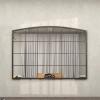 imageDeco 79 Glass Room Wall Mirror Window Pane Inspired Entryway Mirror Wall Mounted Mirror 35quot x 1quot x 45quot BlackBlack