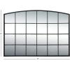 imageDeco 79 Glass Room Wall Mirror Window Pane Inspired Entryway Mirror Wall Mounted Mirror 35quot x 1quot x 45quot BlackBlack