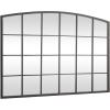 imageDeco 79 Glass Room Wall Mirror Window Pane Inspired Entryway Mirror Wall Mounted Mirror 35quot x 1quot x 45quot BlackBlack