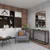 imageDeco 79 Glass Room Wall Mirror Window Pane Inspired Entryway Mirror Wall Mounted Mirror 35quot x 1quot x 45quot BlackBlack