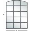 imageDeco 79 Glass Room Wall Mirror Window Pane Inspired Entryway Mirror Wall Mounted Mirror 35quot x 1quot x 45quot BlackBlack